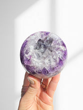 Load image into Gallery viewer, Amethyst + Agate Druzy Sphere 07
