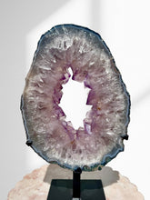 Load image into Gallery viewer, Large Amethyst Slice on Stand 09
