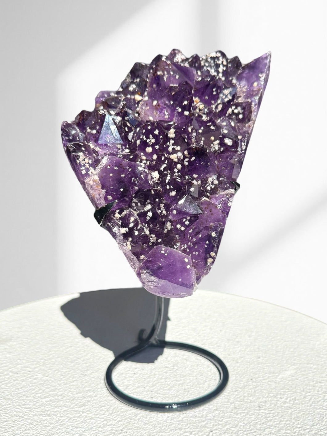 Amethyst Cluster on Brass Stand 02