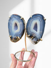 Load image into Gallery viewer, Agate Geode Wings on Stand 03
