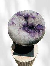 Load image into Gallery viewer, Large Amethyst Sphere on Stand 01
