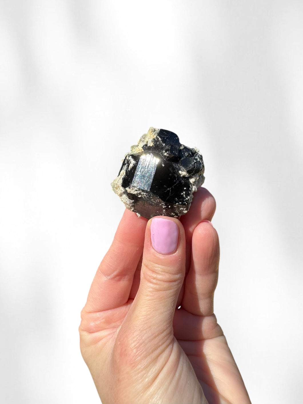 Smokey Quartz Specimen with Hyalite Opal 02