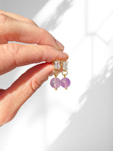 Load image into Gallery viewer, Amethyst Earrings with Cubic Zirconia
