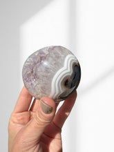 Load image into Gallery viewer, Amethyst + Agate Druzy Sphere 10
