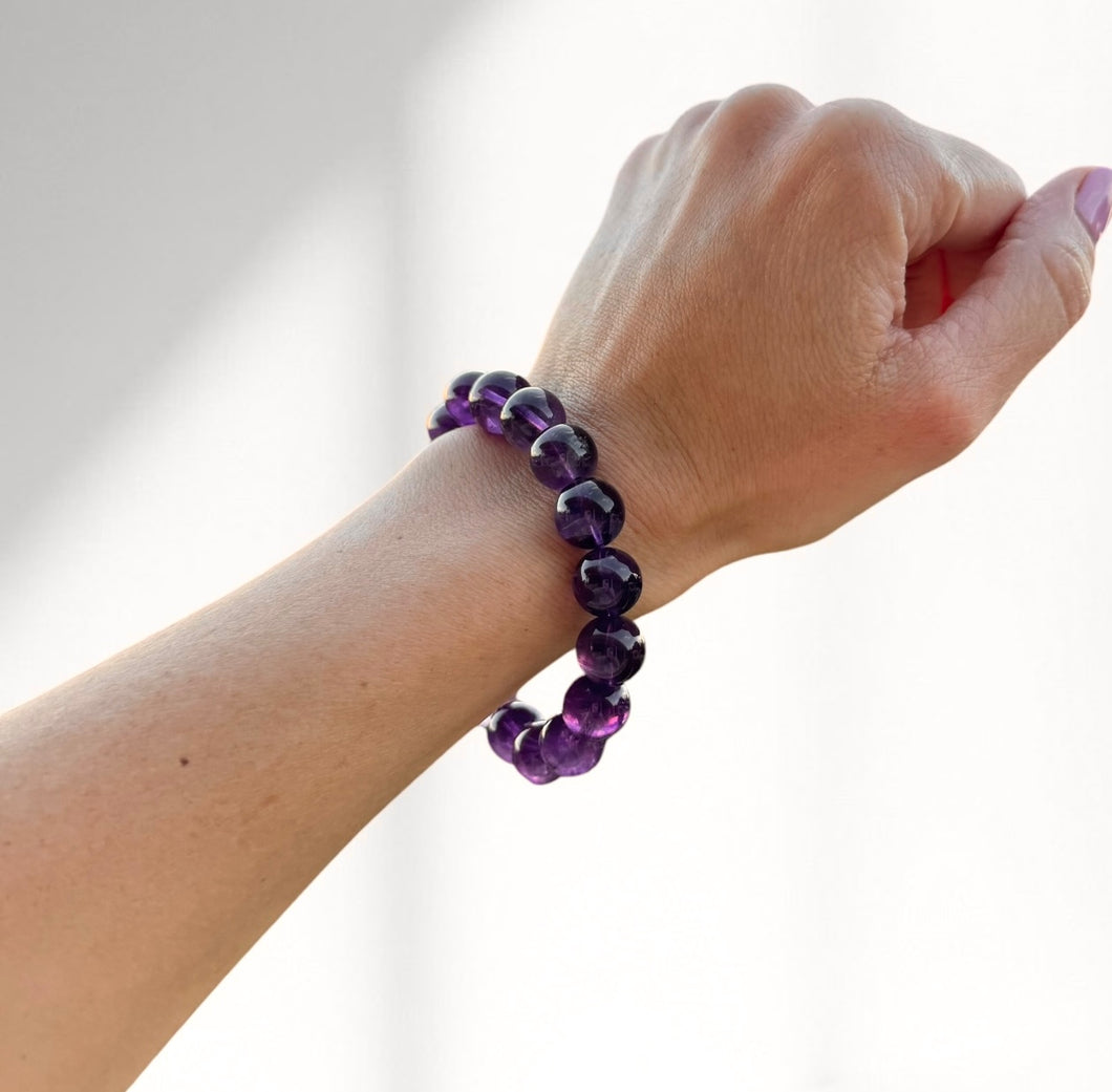 Amethyst Bracelet | large crystals