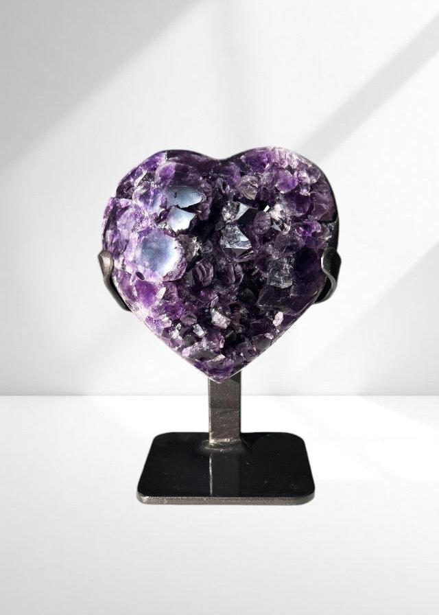 Amethyst Druzy Heart 14
