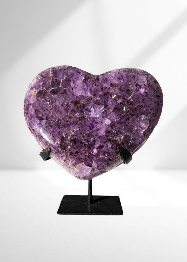 Amethyst Druzy Heart 13