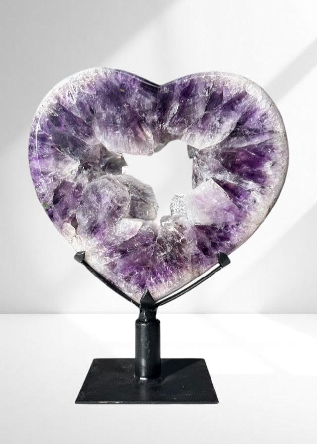 Amethyst Druzy Heart 12