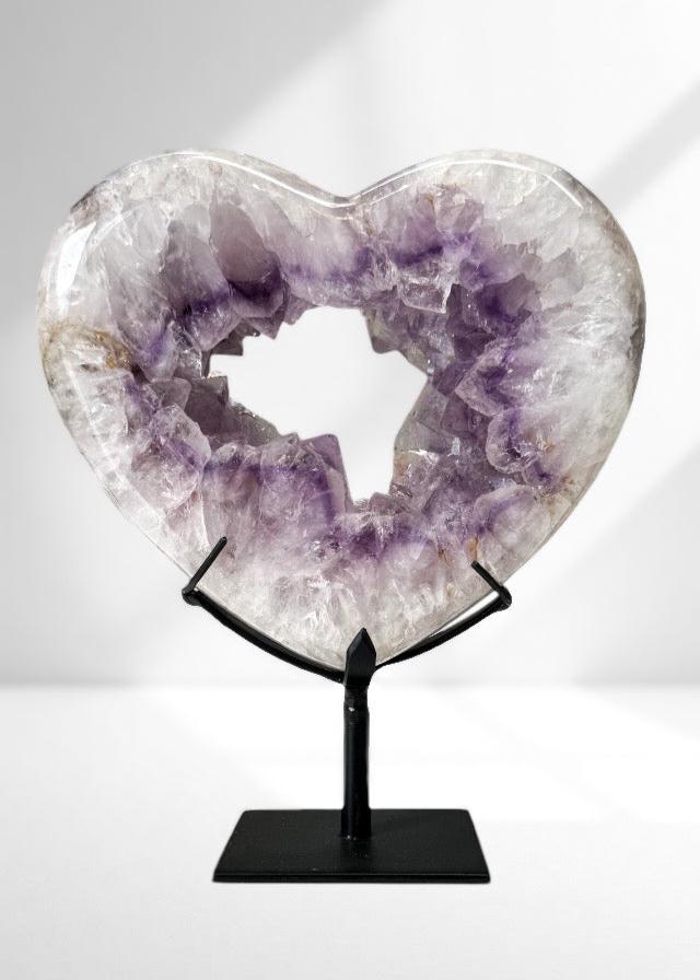 Amethyst Druzy Heart 20