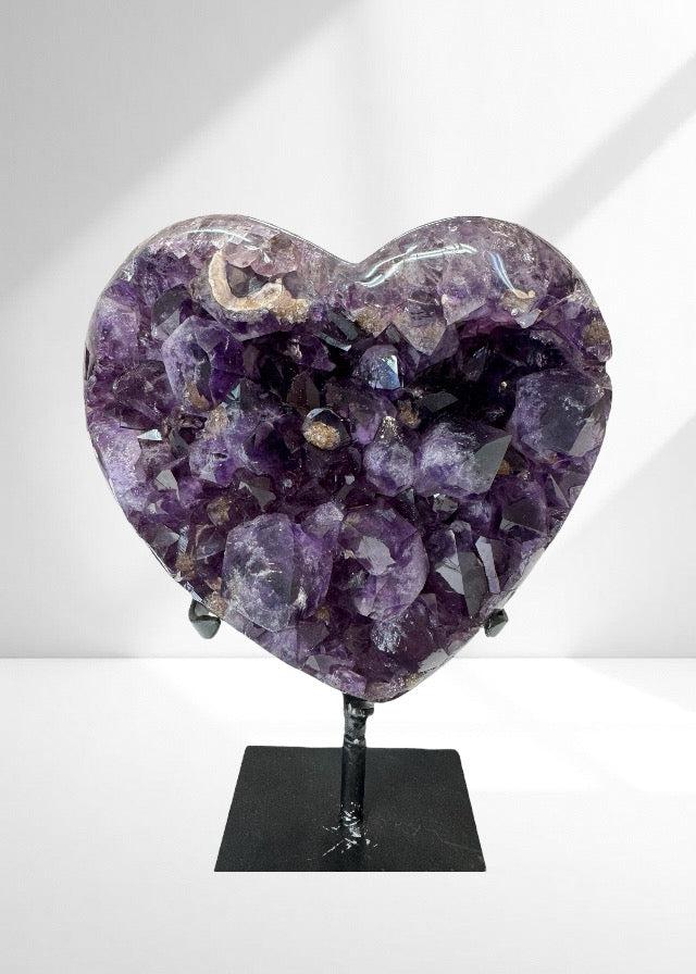 Amethyst Druzy Heart 11