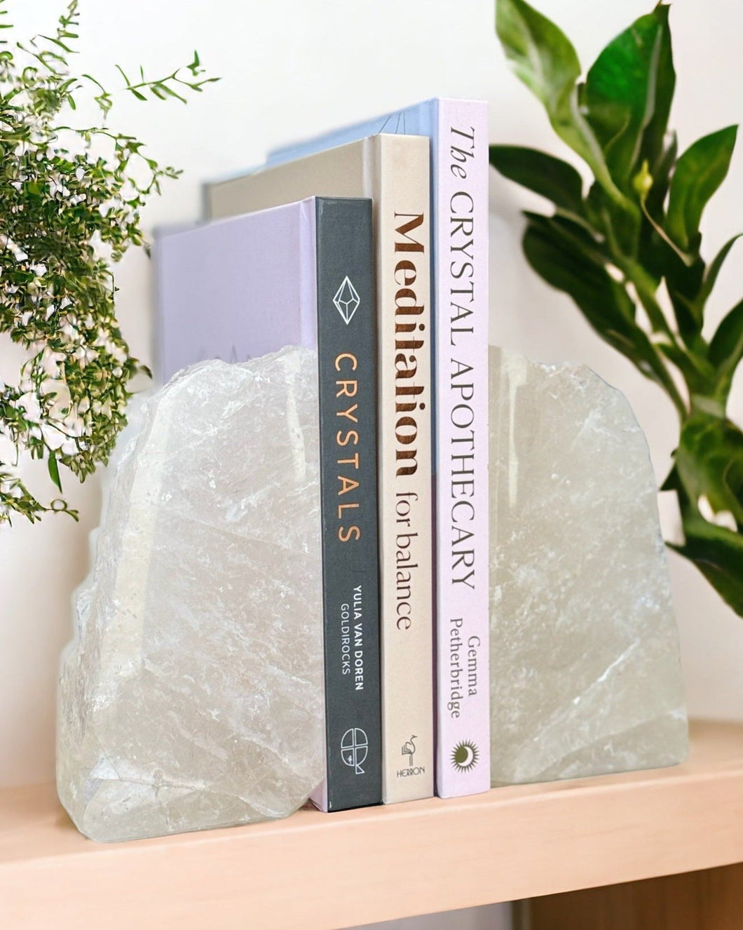 Clear Quartz Bookends 01