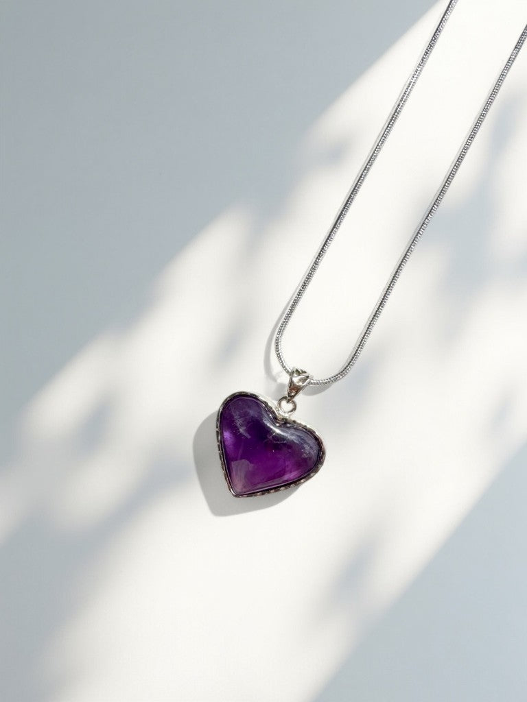 Amethyst Heart Pendant